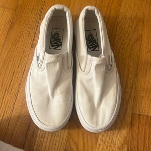 Women’s white slip on vans